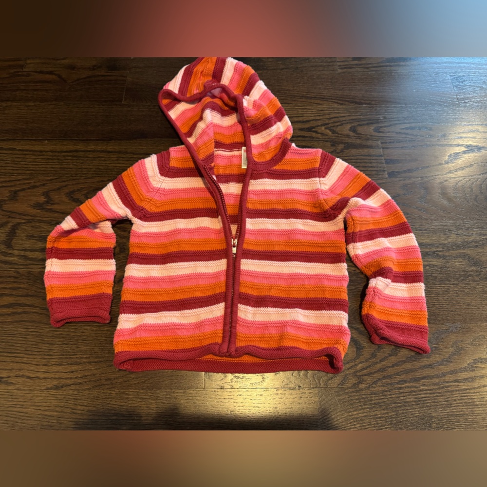 Gymboree Pink and Orange Striped Sweater